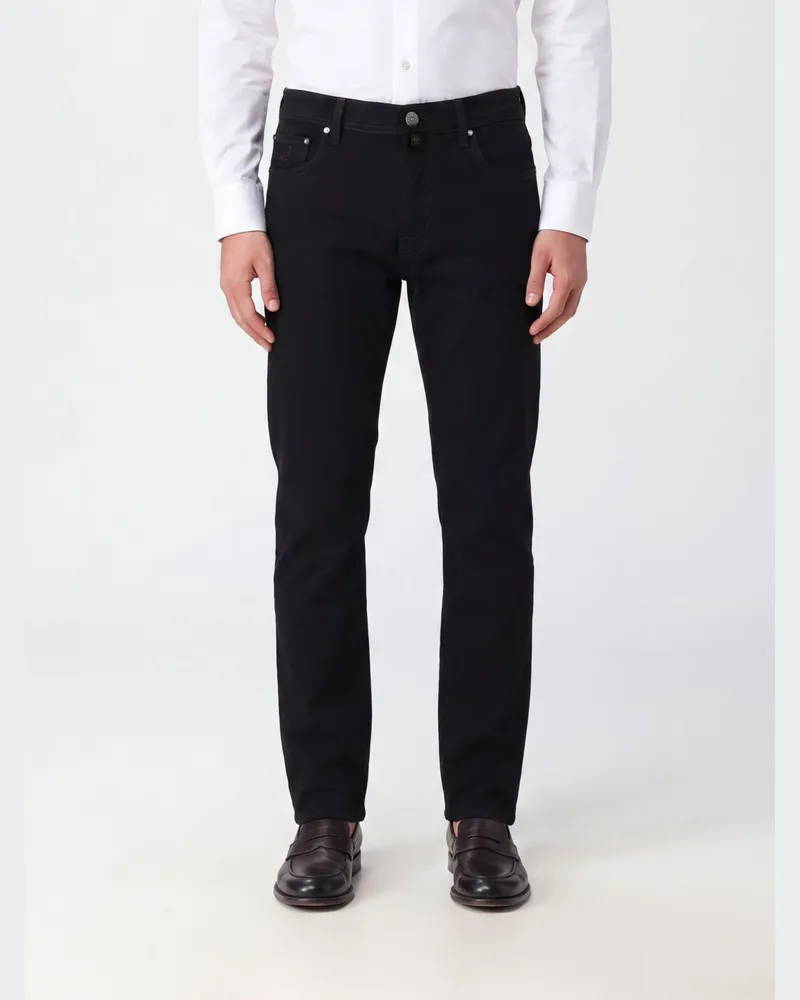 Jacob Cohën Slim-Fit-Jeans Bard mit mittlerer Leibhöhe aus Stretch-Denim Schwarz