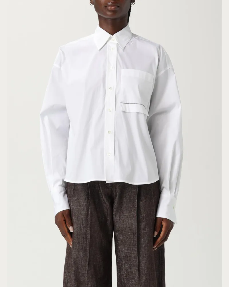 Brunello Cucinelli Hemdbluse damen Weiß