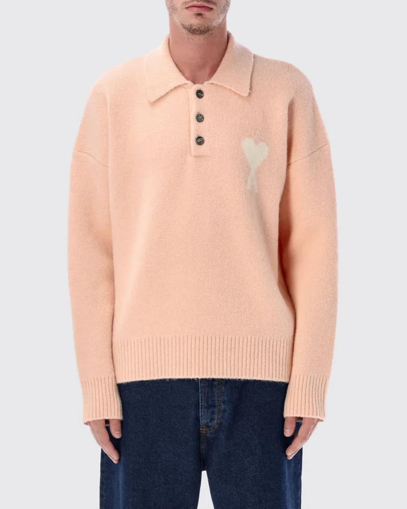 AMI Paris Polo herren Pink
