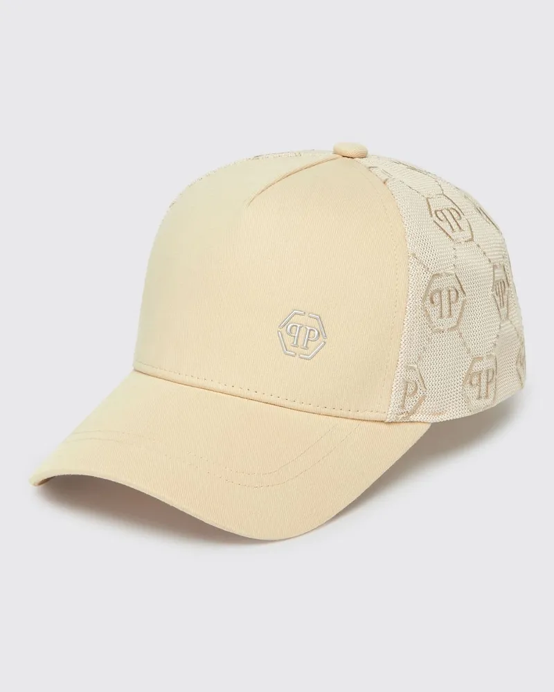 Philipp Plein Hexagon PP Baseballkappe Beige
