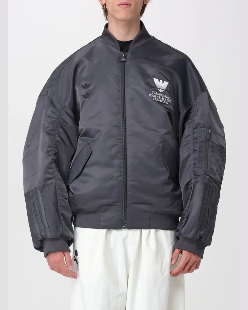 adidas Willy Chavarria x Gepolsterte Bomberjacke aus recyceltem technischem Gewebe Grau