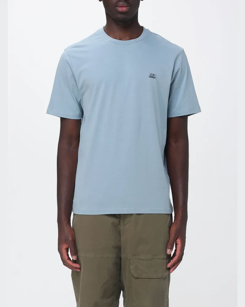 C.P. Company Baumwoll-T-Shirt mit Logo Blau