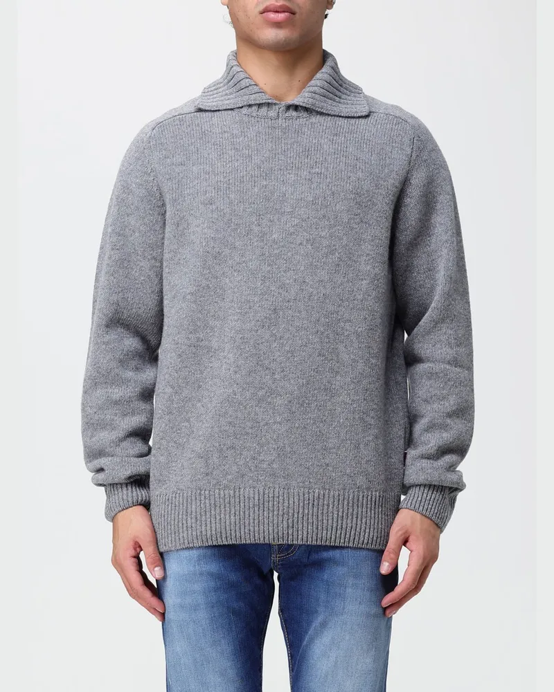 Sebago Rollkragenpullover aus Wolle mit geripptem Kragen und Bündchen Charcoal