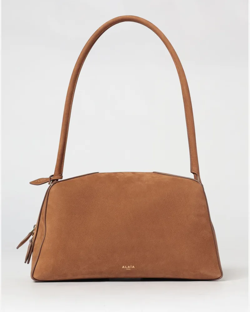 Alaïa Le Bouledogue Tasche aus Nubuk Kakao