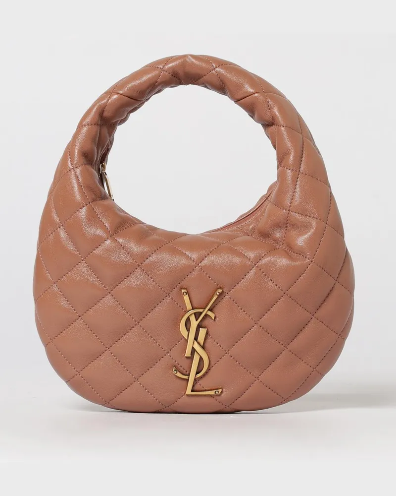 Saint Laurent ICARINO Hobo-Tasche aus gestepptem Nappaleder Pink