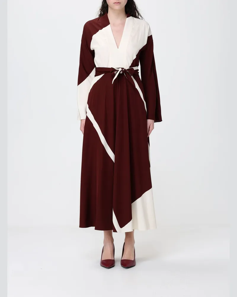 Alberta Ferretti Kleid damen Burgunderrot