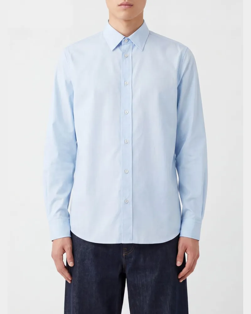 Jil Sander Klassisches Baumwollhemd Himmelblau