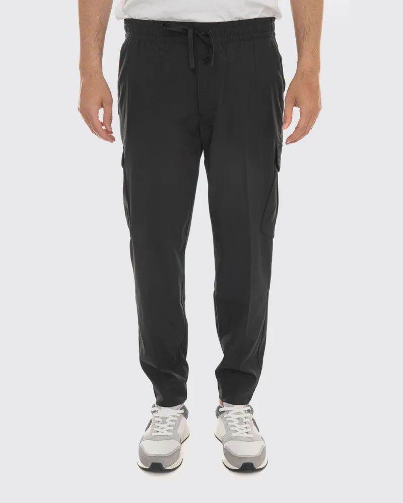HUGO BOSS Jogging-Cargo-Hose aus Jersey mit elastischem Bund und Kordelzug Schwarz