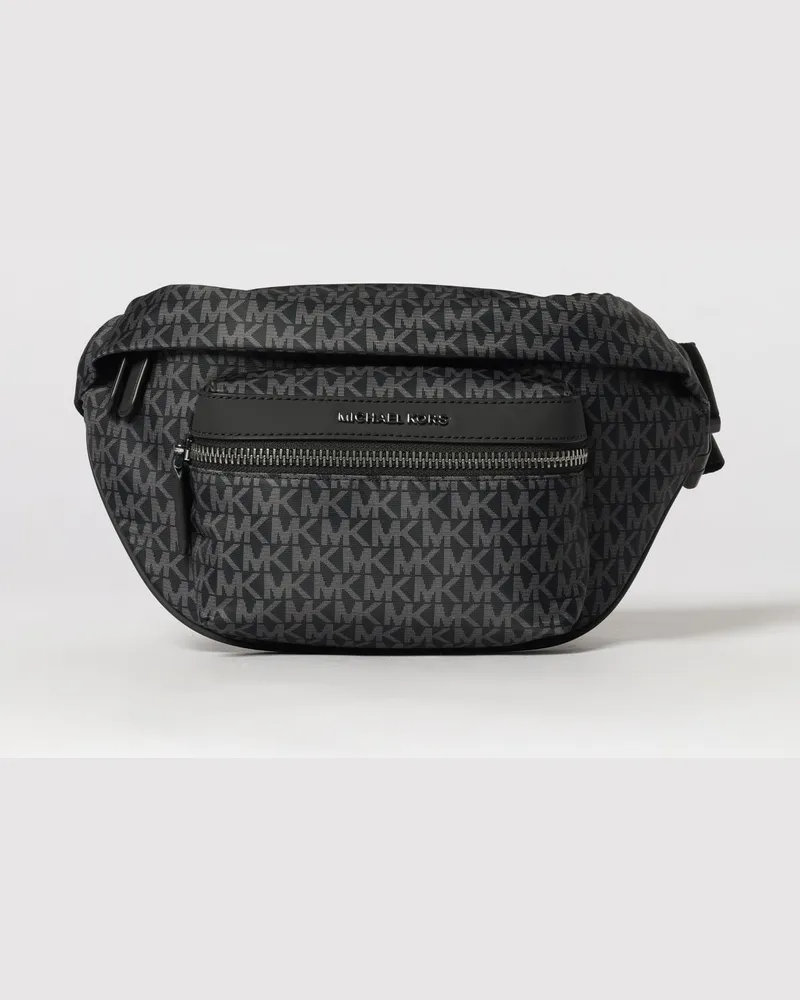 Michael Kors Gürteltasche aus beschichtetem Canvas mit MK-Monogramm-Print Schwarz