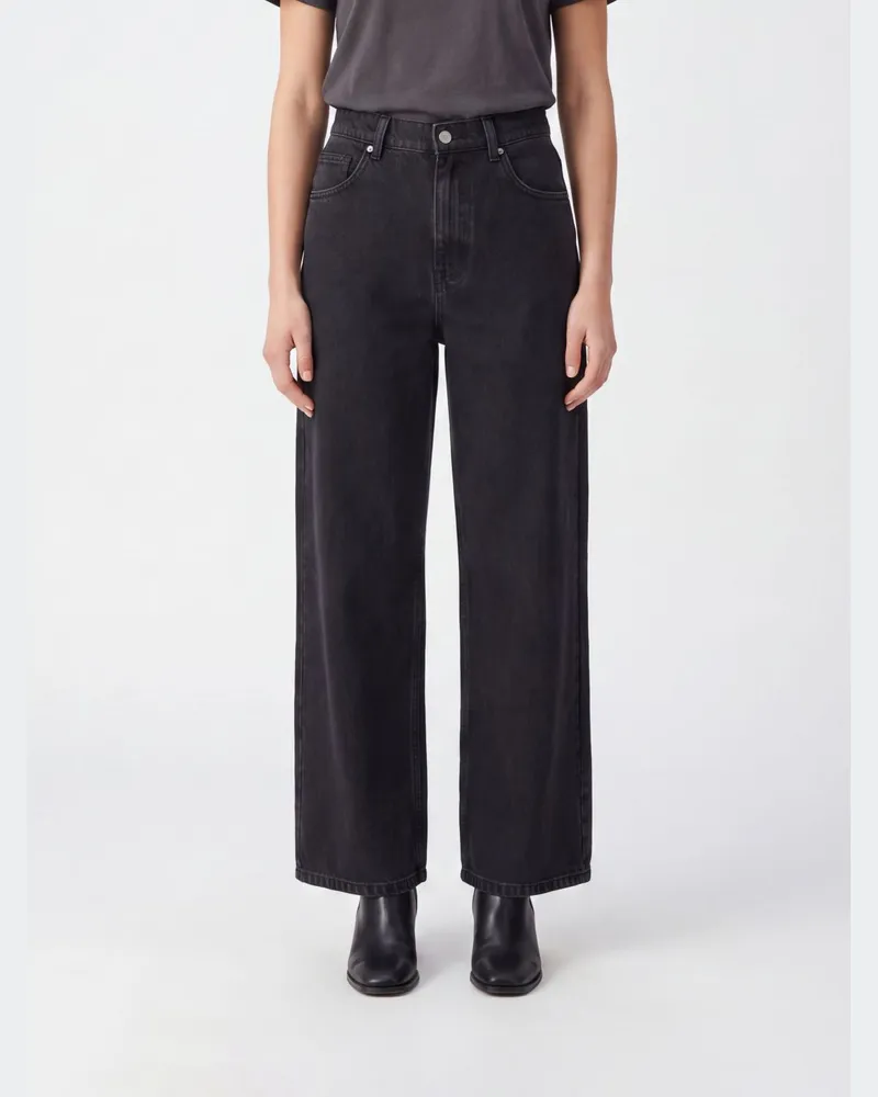 Marni High-Waist Wide-Leg-Jeans aus Baumwolldenim Schwarz