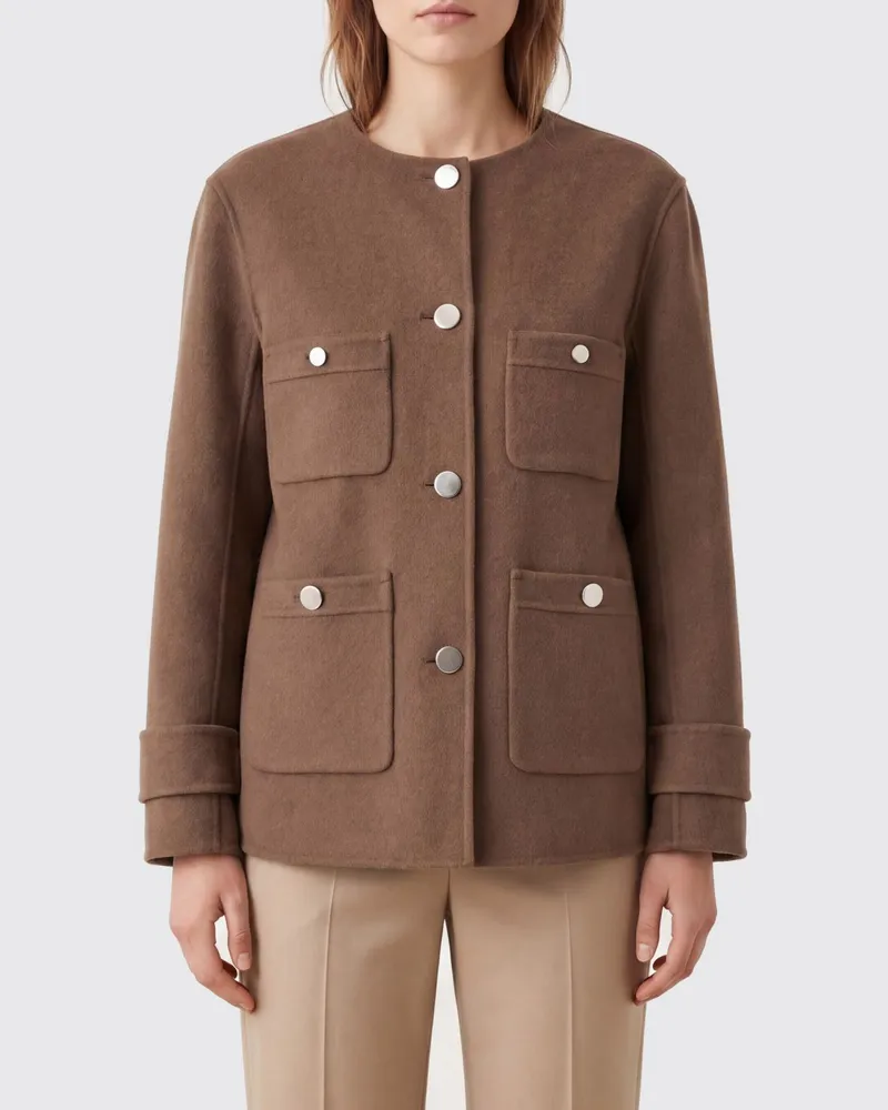 Max Mara Mantel aus Schurwolle Braun