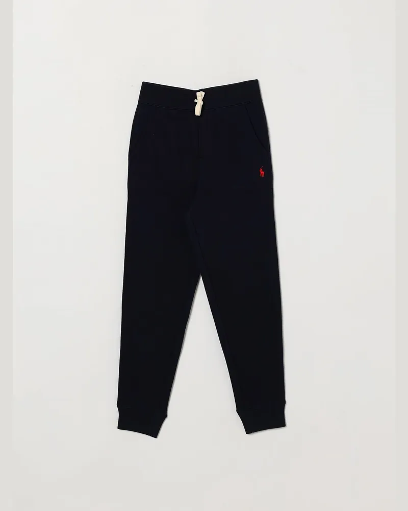 Ralph Lauren Jogginghose für Jungen aus Baumwolle mit gesticktem Pony-Logo Blau