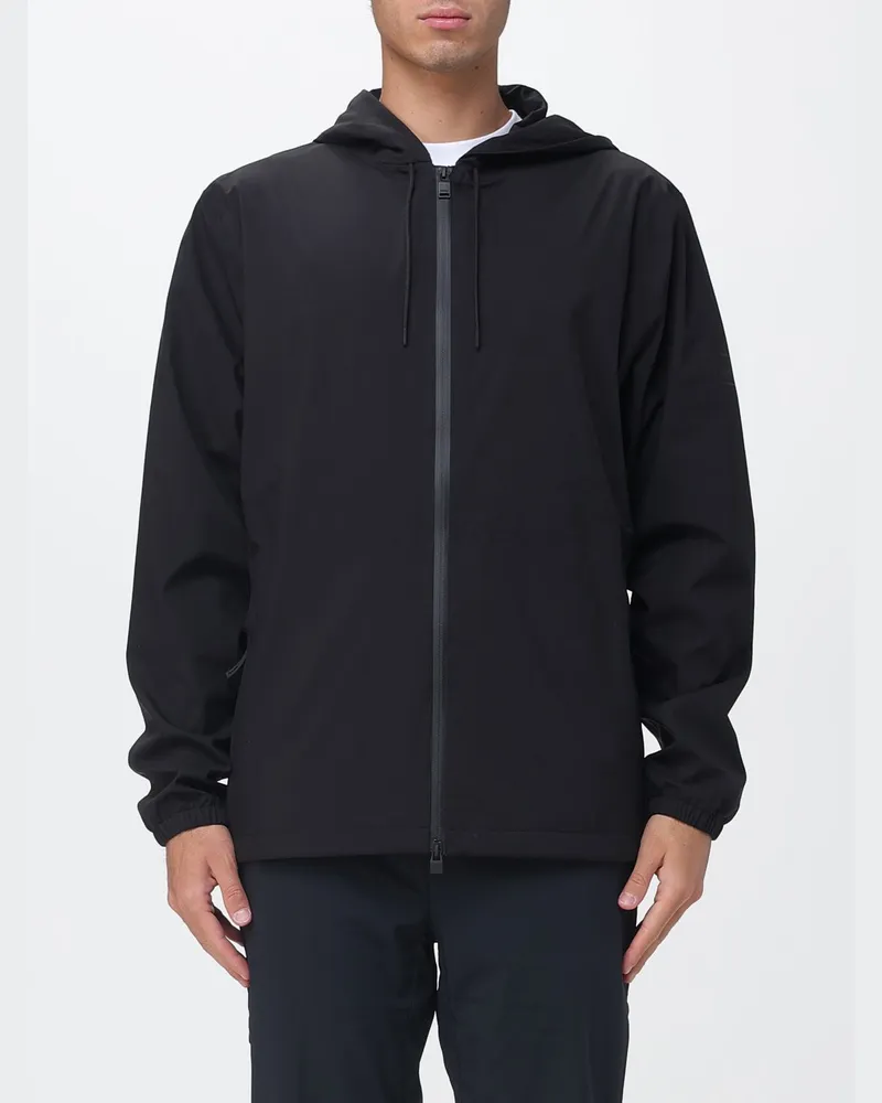 RAINS Suva Jacke aus technischem Gewebe mit Kapuze Schwarz
