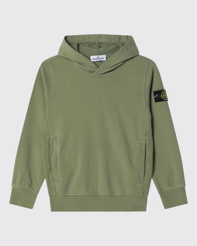 Stone Island Kapuzen-Sweatshirt aus Baumwolle Grün