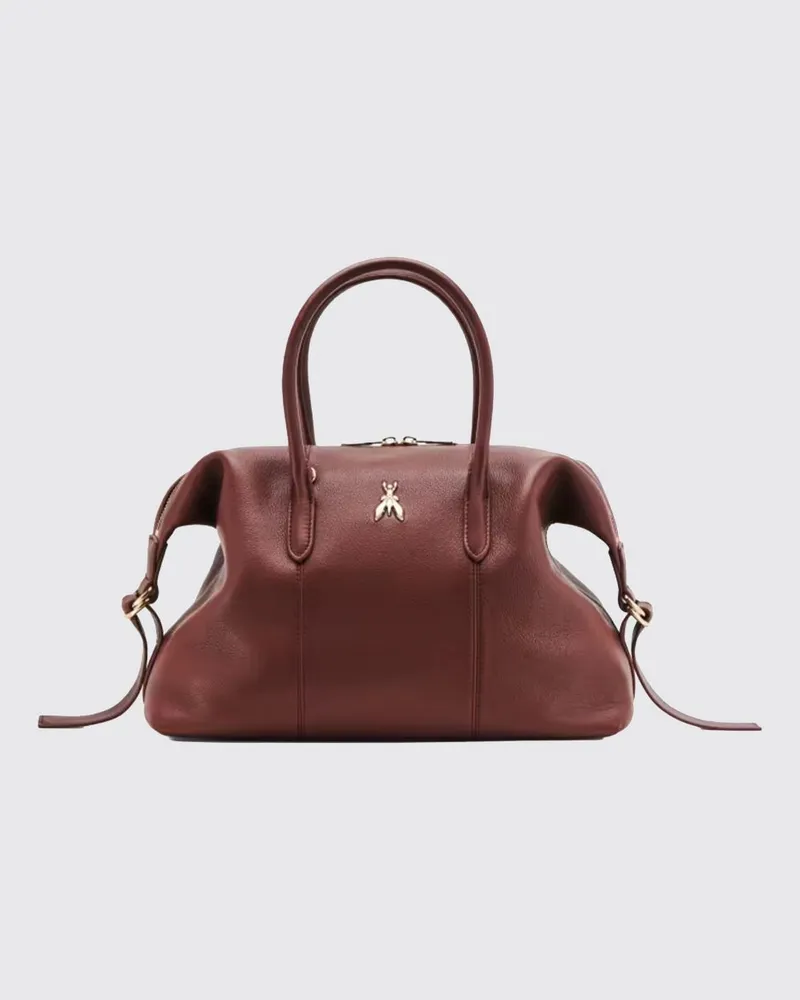 Patrizia Pepe Handtasche von aus Kalbsleder mit Fly-Logo und abnehmbarem Schultergurt Braun