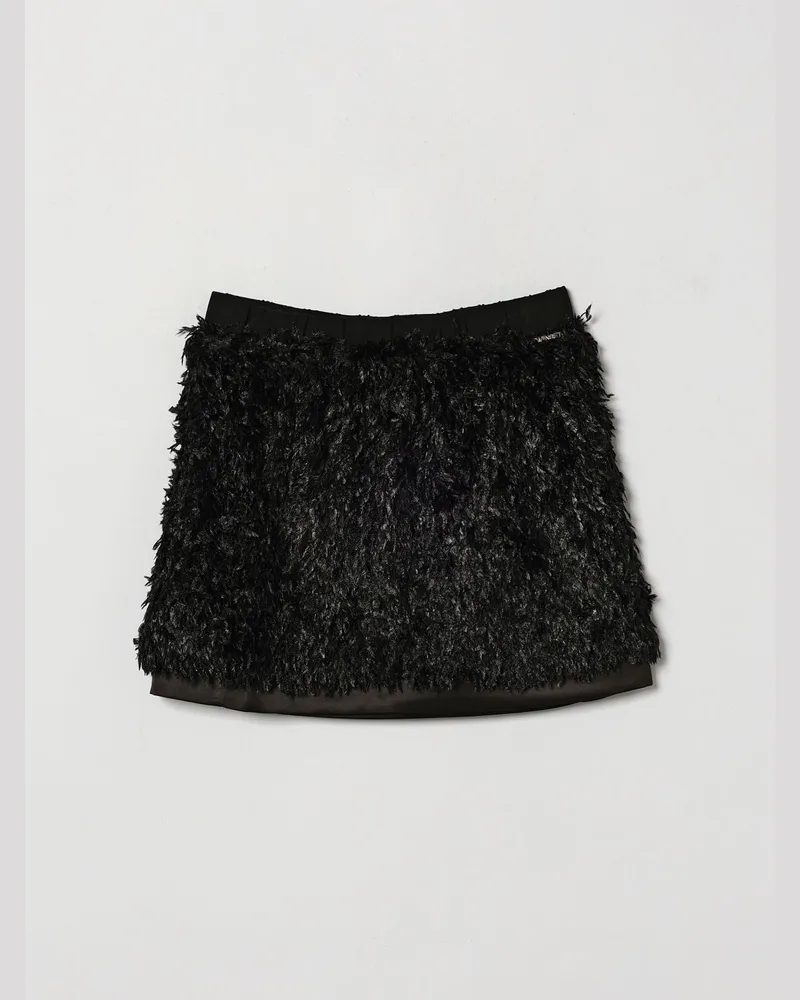 Twin-Set Bleistiftrock für Mädchen aus Polyester mit Fransen und Stickerei Schwarz