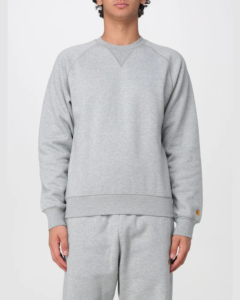 Carhartt WIP Einfarbiges Relaxed-Fit Baumwoll-Sweatshirt mit überschnittenen Schultern Grau