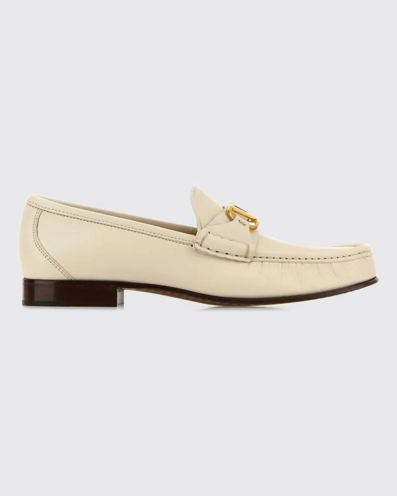 Valentino Garavani VLogo Signature Pennyloafer aus glattem Kalbsleder Ivory