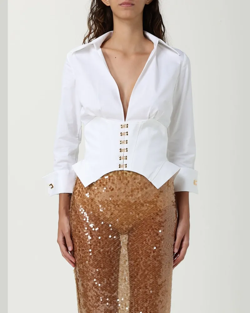 Elisabetta Franchi Hemdbluse damen Weiß