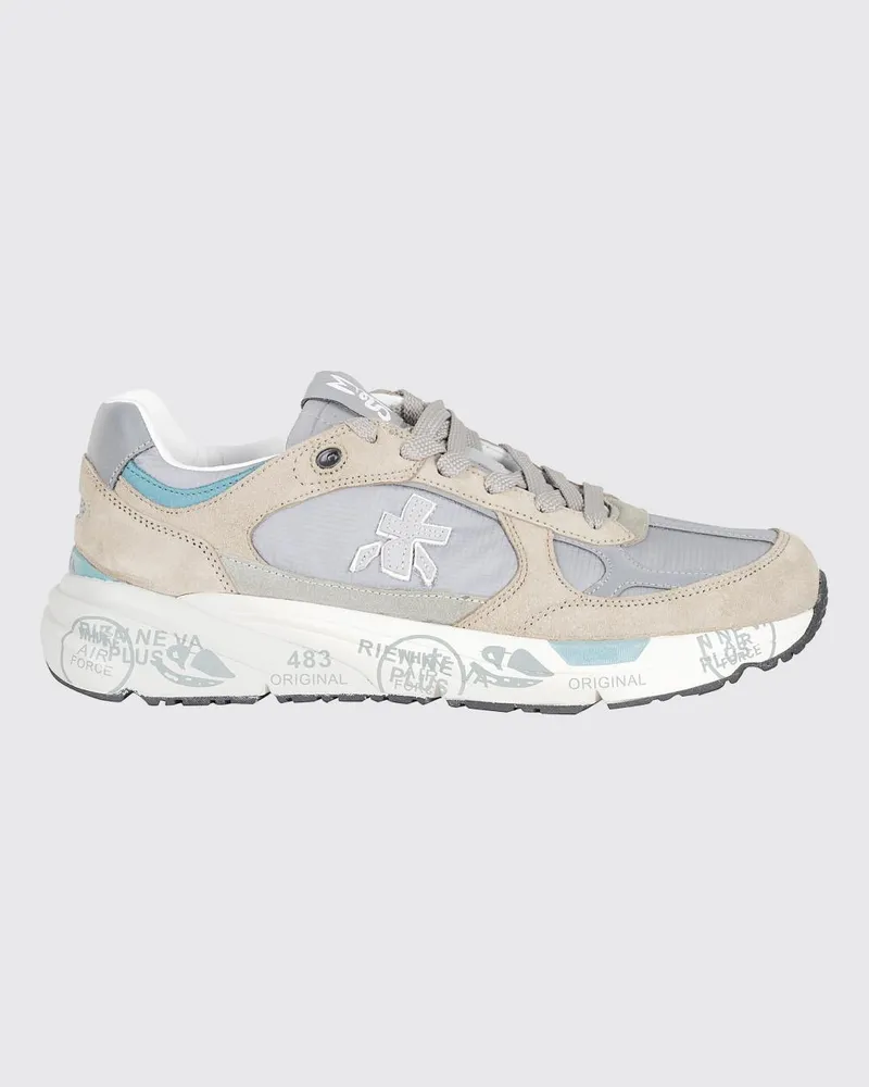 Premiata Mase Wildleder- und Canvas-Sneakers Navy