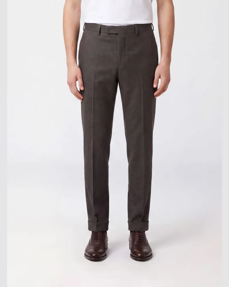 PT TORINO Slim-Fit Schneiderhose von aus Stretch-Schurwolle mit amerikanischen Taschen Braun