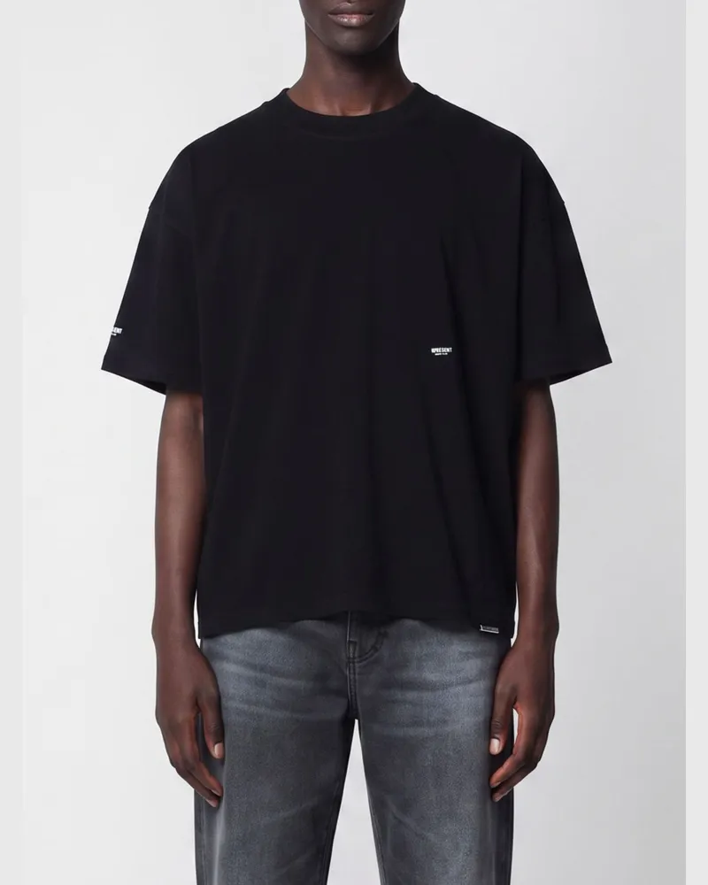 REPRESENT Relaxed Fit T-Shirt aus Baumwolle mit Kontrast-Logo Schwarz