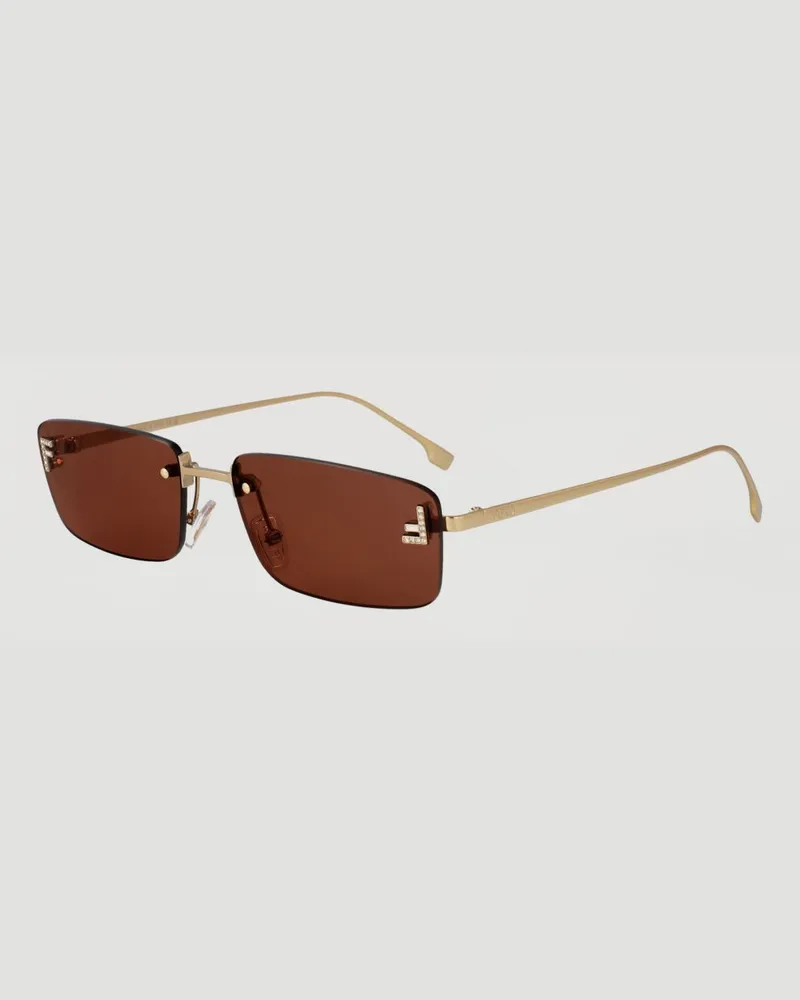 Fendi First Sonnenbrille aus Metall Rot