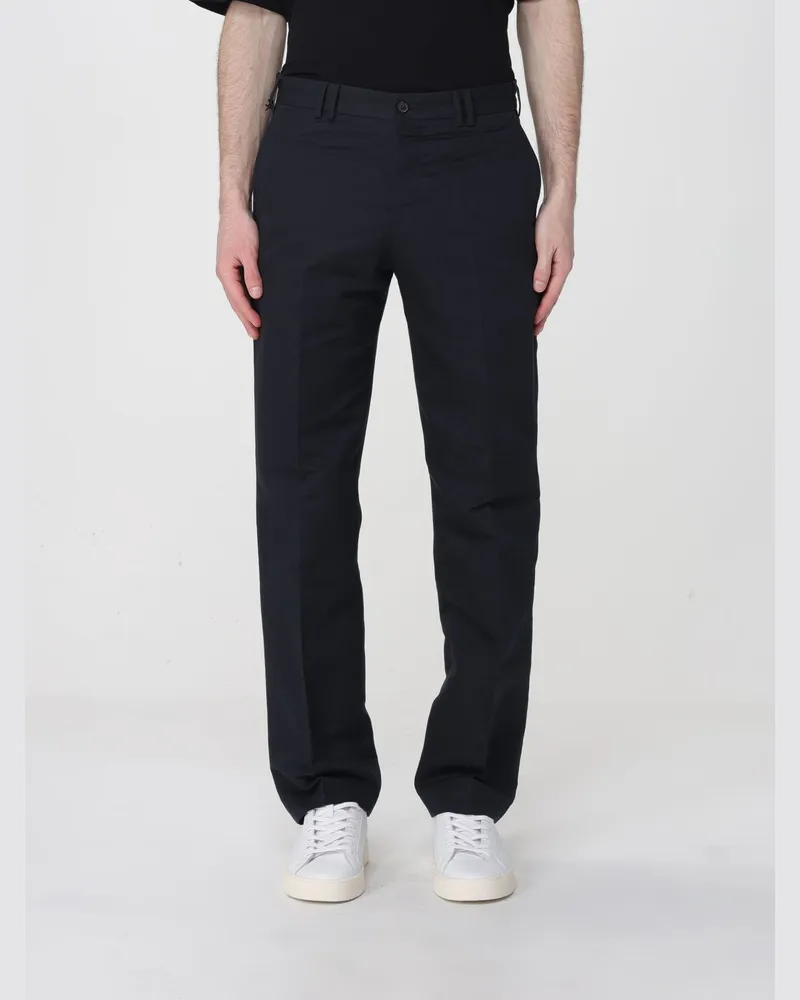 PT TORINO Chino-Hose aus Baumwolle und Leinen Schwarz