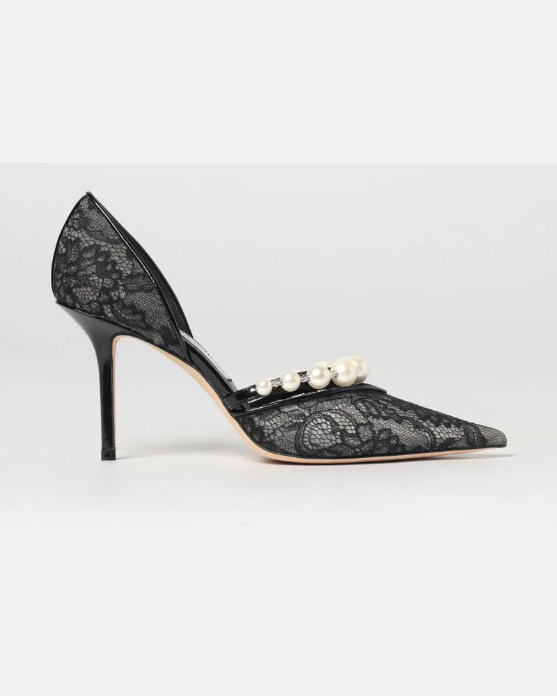 Jimmy Choo Aurelie Pumps aus Spitze mit Kunstperlen Schwarz
