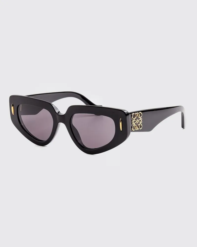 Loewe Ausgestellte Anagram Cat-Eye-Sonnenbrille aus Acetat mit Kontrastlogo Schwarz