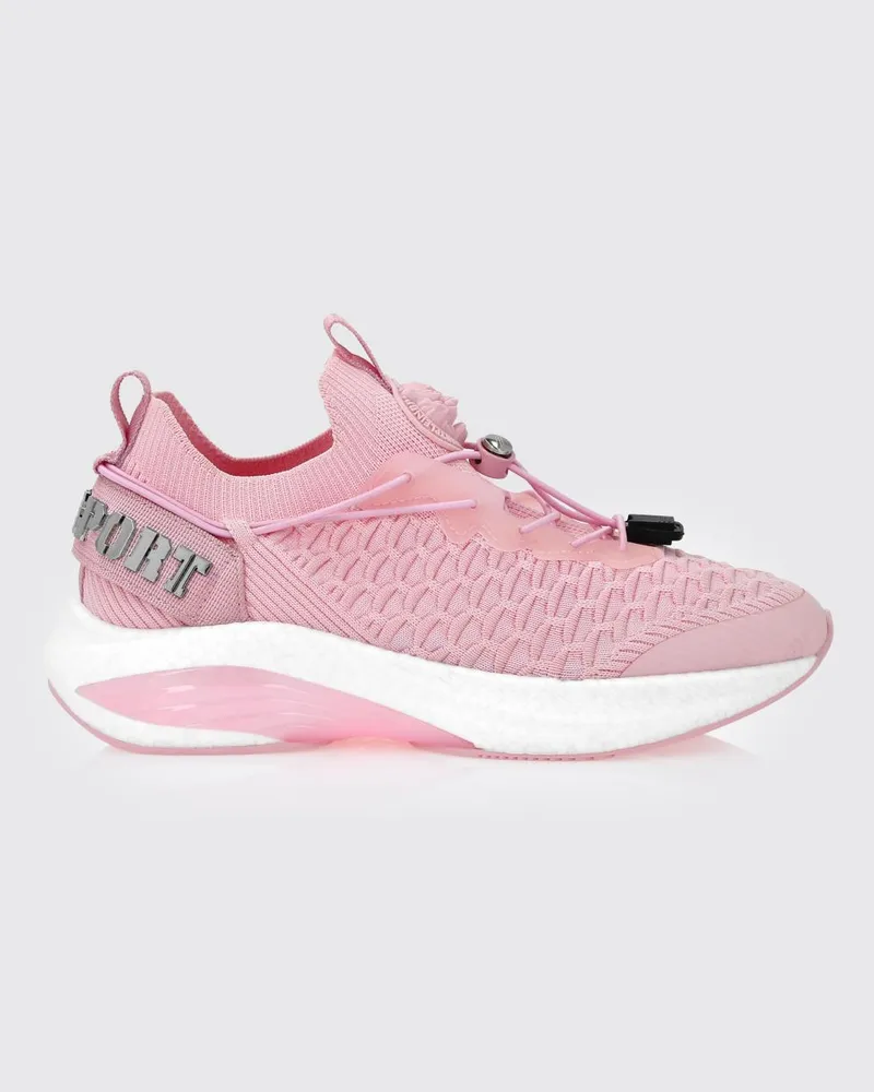 Philipp Plein Sneakers aus Häkelstrick Pink