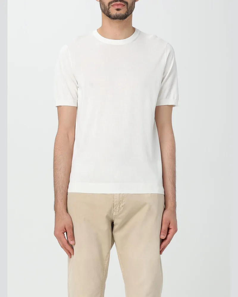 Drumohr  Baumwoll-T-Shirt Weiß