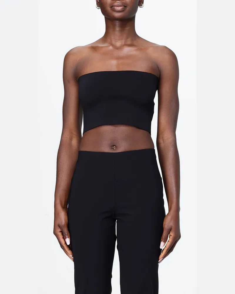 Liviana Conti Kurzes Jersey-Top Schwarz