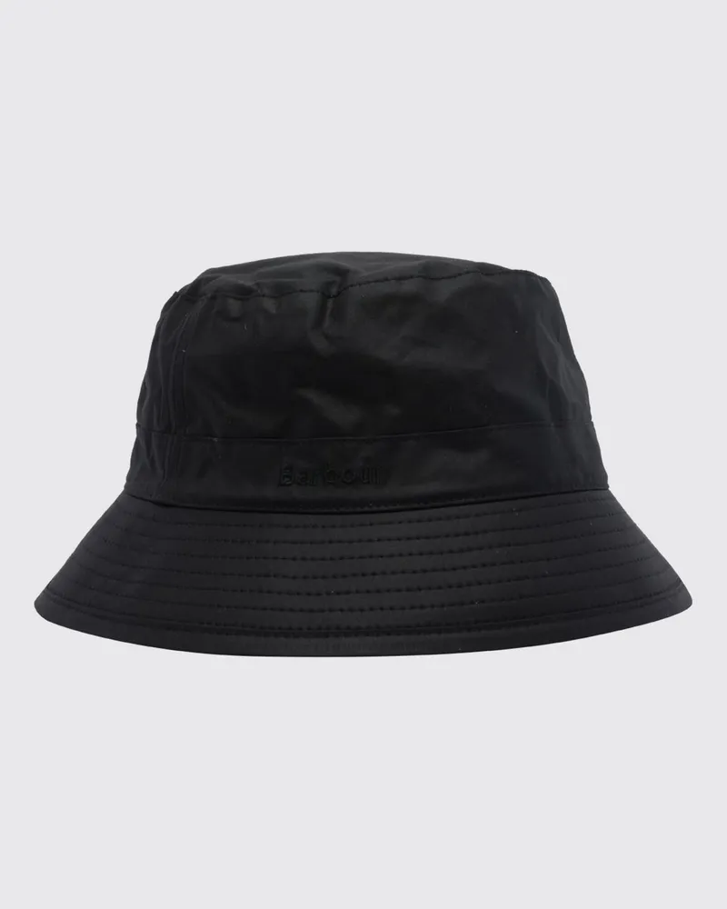 Barbour Baumwoll-Fischerhut mit gesticktem Logo Schwarz