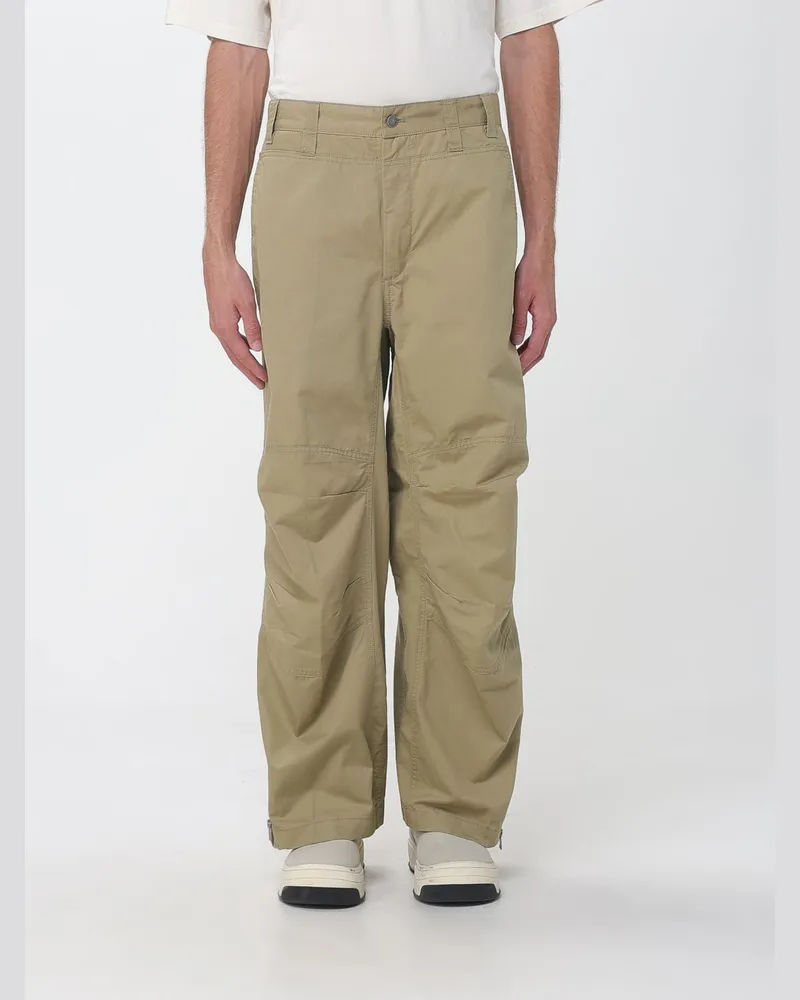 Diesel P-Delly Wide-Leg-Hose aus Baumwolle mit schrägen Taschen Beige