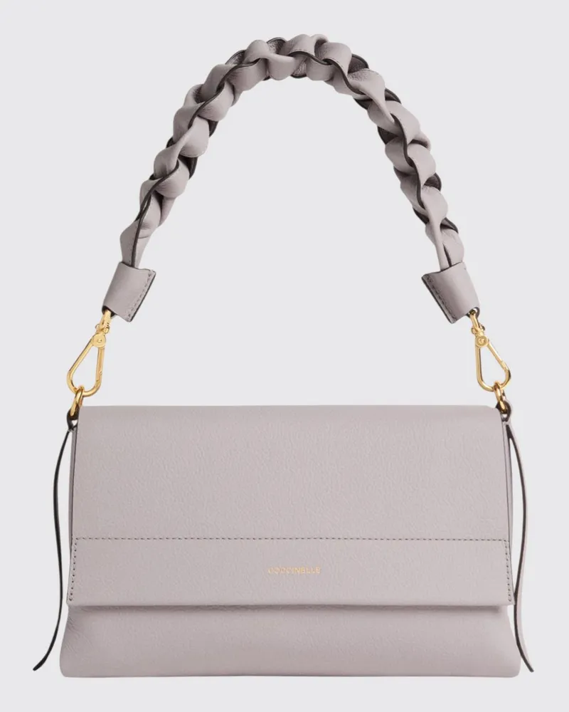 Coccinelle Boheme Tasche aus genarbtem Leder Weiß