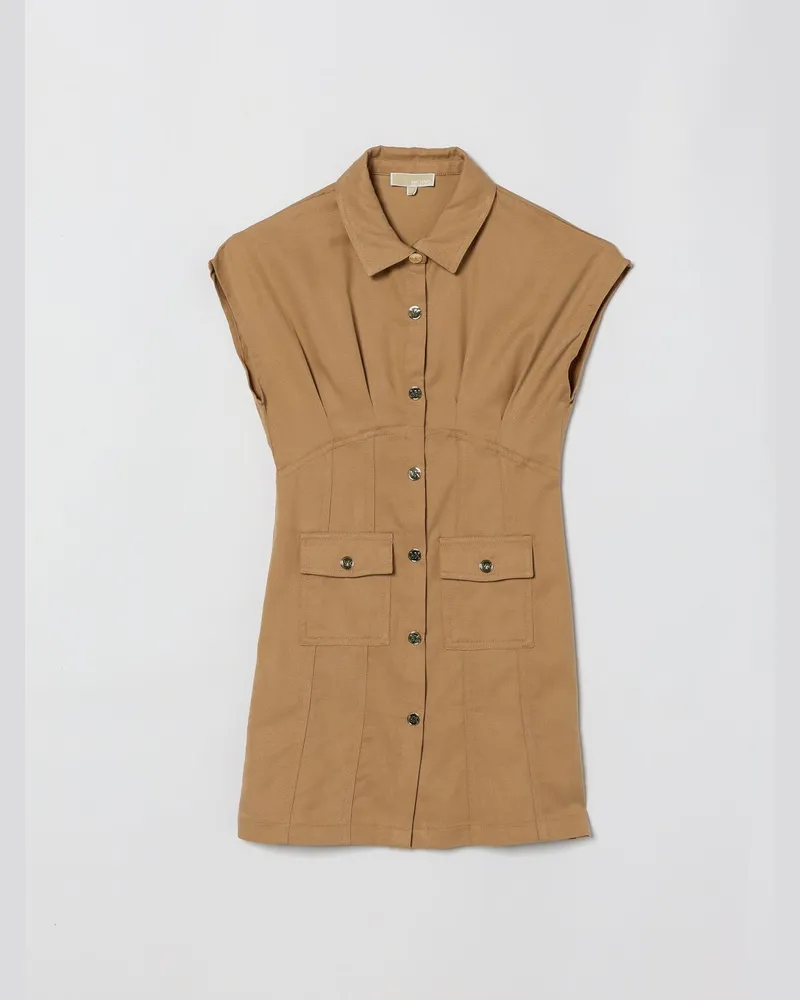 Michael Kors Chemisier-Kleid aus Twill Beige