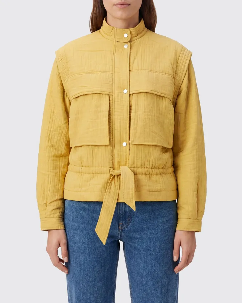 Étoile Isabel Marant Blandina Bomberjacke aus Baumwollmischung mit Stehkragen Gelb