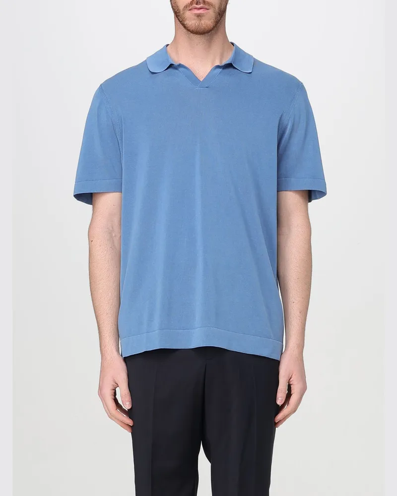Drumohr  Polo herren Hellblau