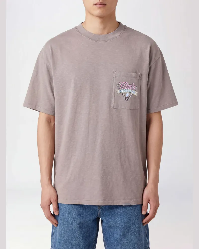 REPRESENT Mel Diner x Baumwoll-T-Shirt mit Grafikprint Braun