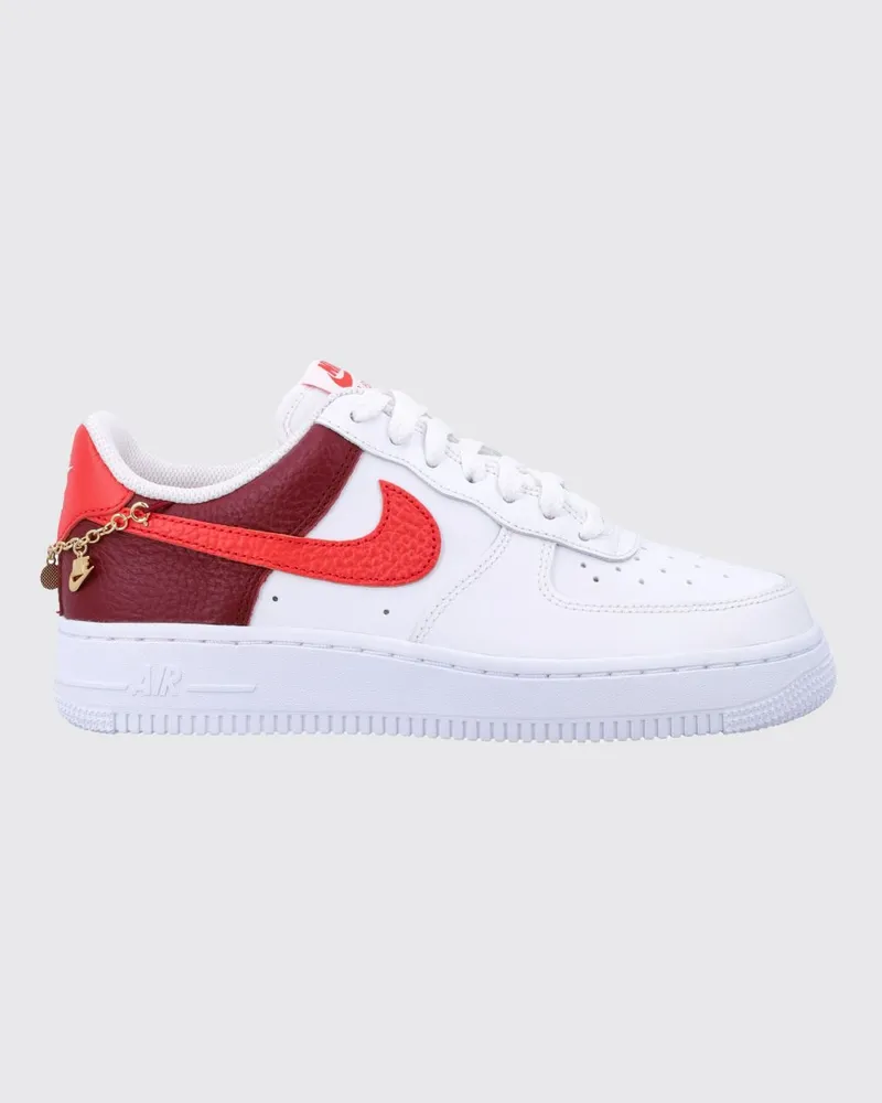 Nike Air Force 1 '07 Sneaker aus genarbtem Leder mit Charm und gesticktem Logo Weiß