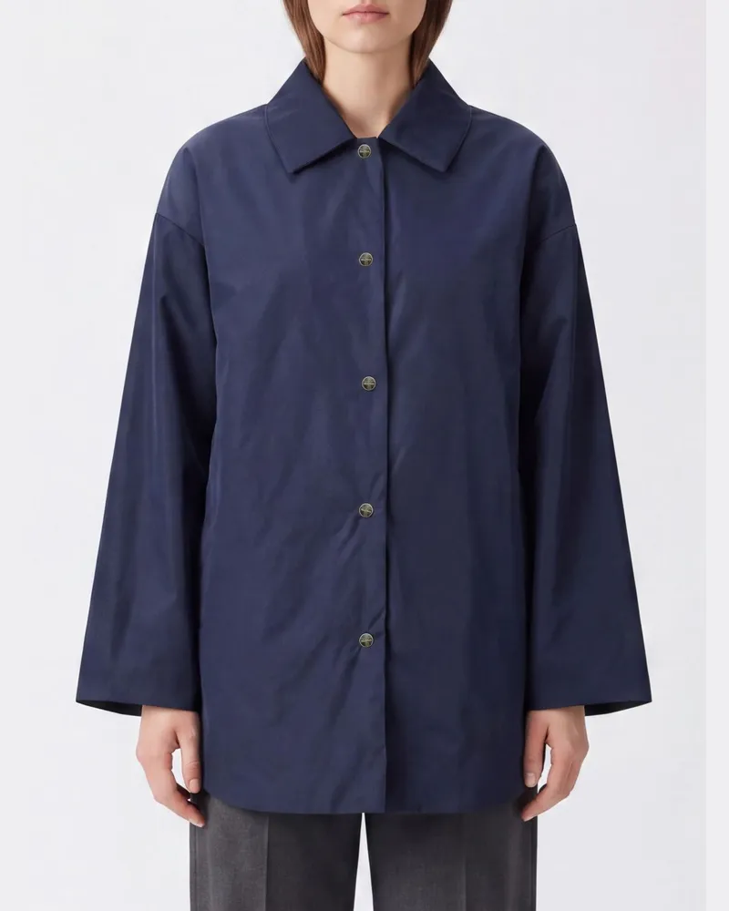 Max Mara Wendbarer, wasserabweisender und wattierter Trenchcoat Blau