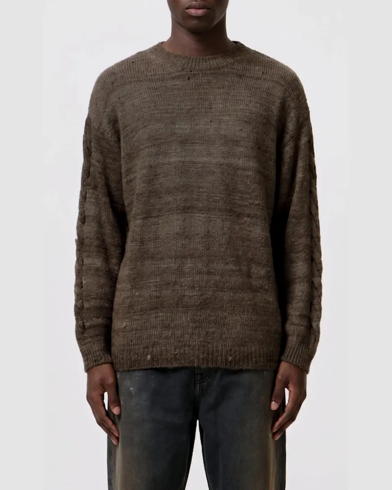 Our Legacy Rundhals-Pullover aus Seide Braun