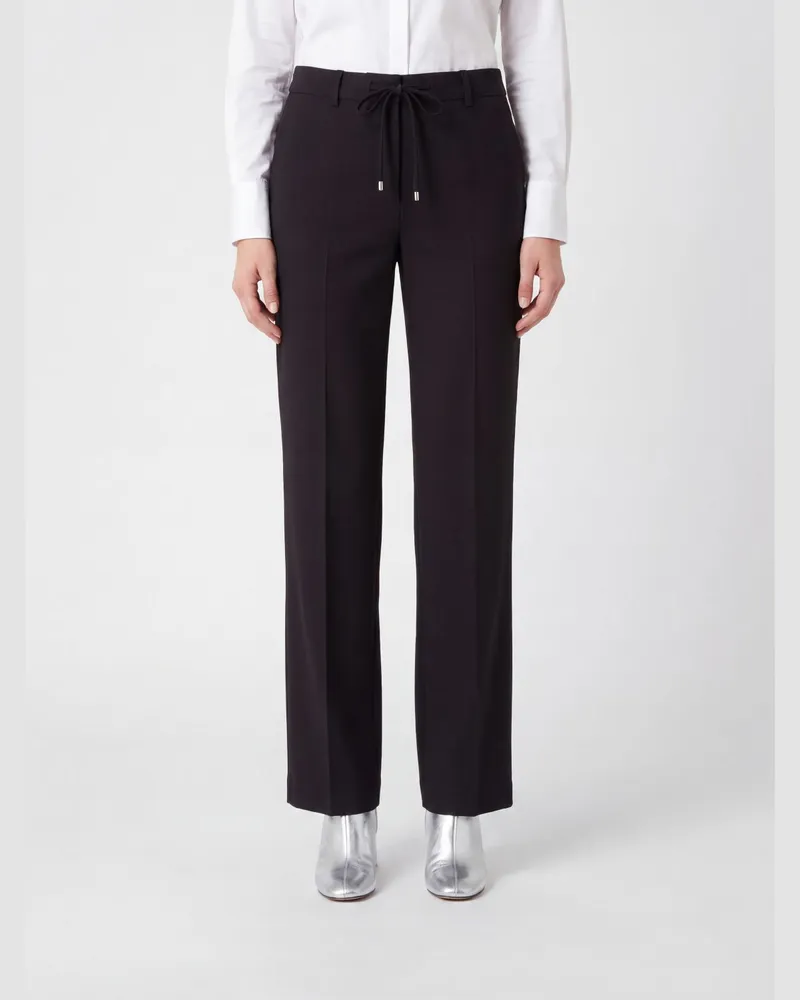 Ermanno Scervino Jersey-Hose mit geradem Bein von und Kordelzug in der Taille Schwarz