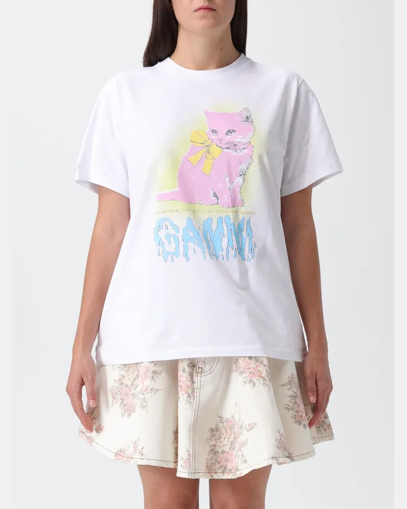 Ganni T-shirt damen Weiß