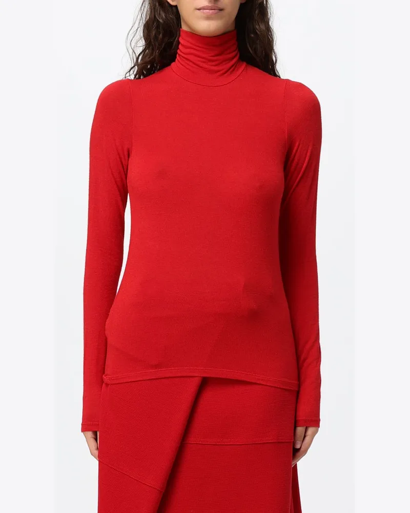 TELA Slim-Fit-Rollkragenpullover aus Kaschmir- und Schurwollmischung Rot