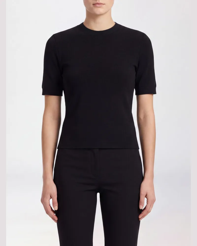 Maison Margiela Slim-Fit T-Shirt aus Stretch-Cupro mit kurzen Ärmeln Schwarz