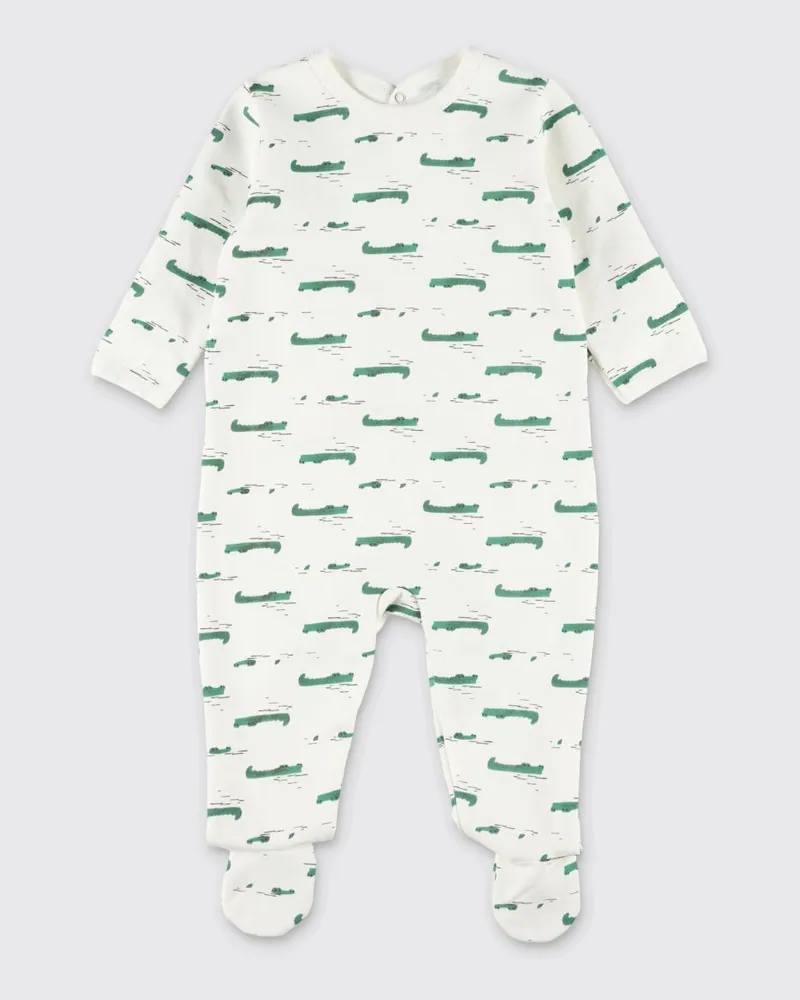 Petit Bateau Pyjama kinder Weiß