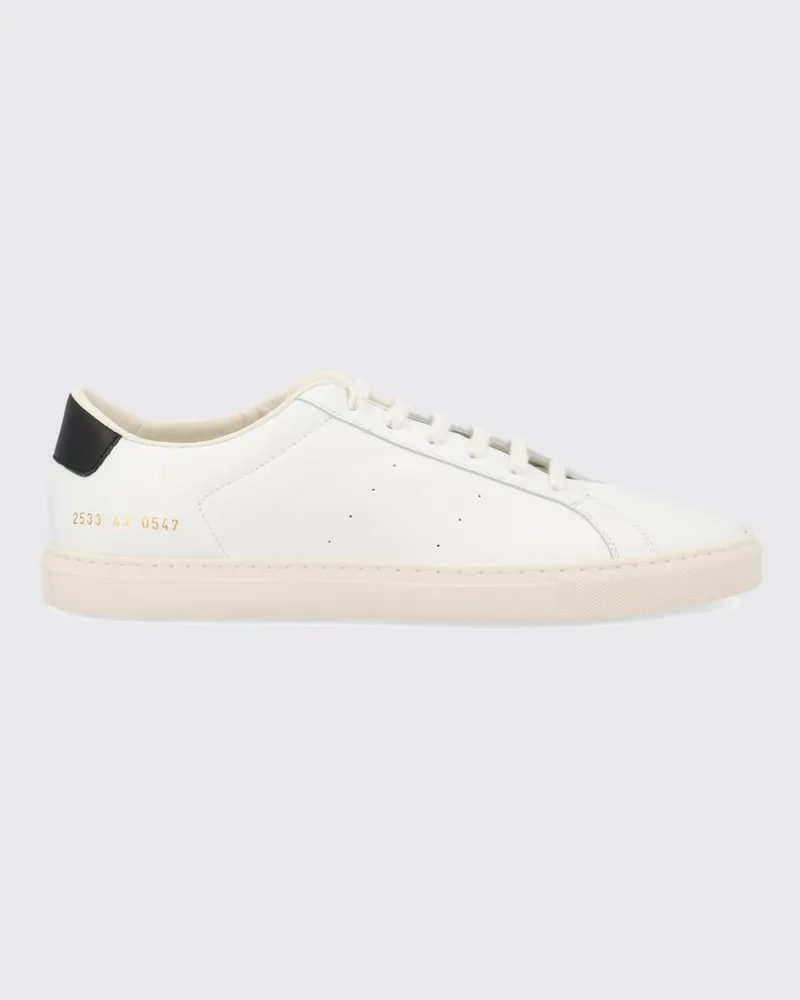 Common Projects Achilles Low-Top-Sneaker aus Glattleder mit aufgedrucktem Logo Weiß