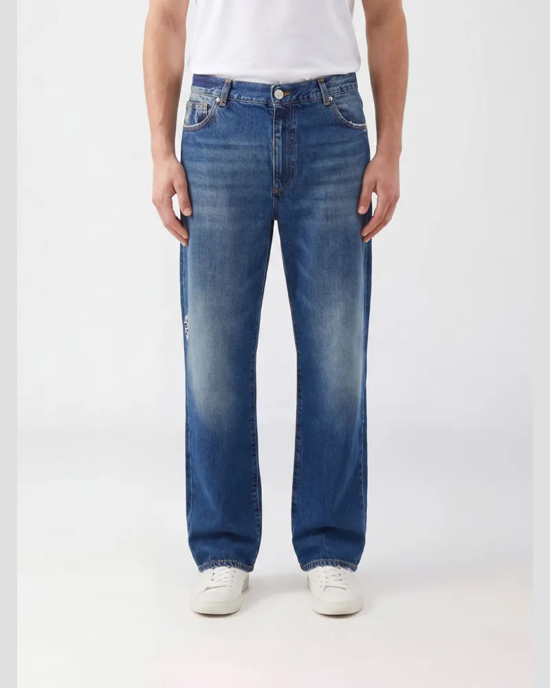 Family First Straight Jeans aus Denim Blau